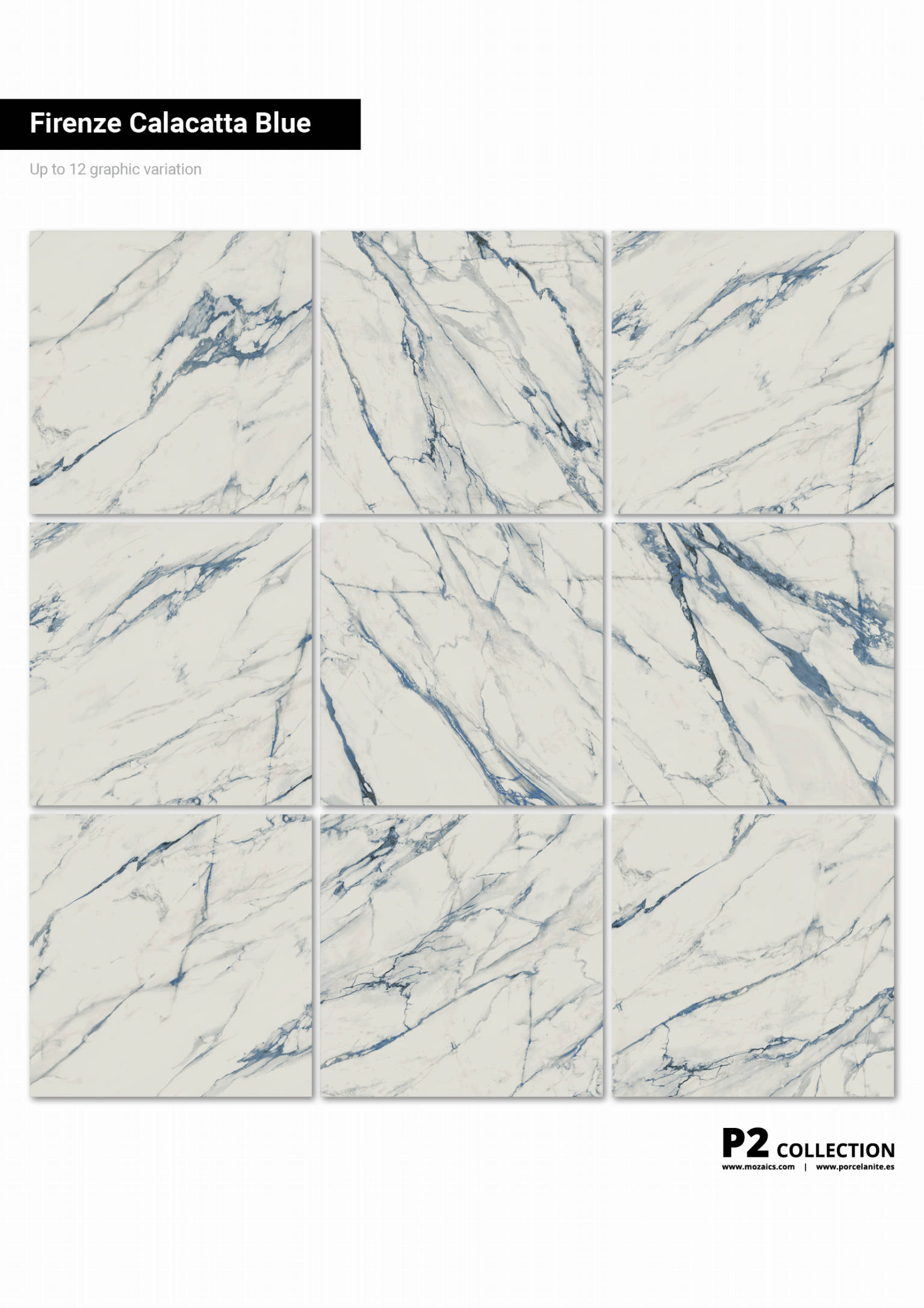Firenze 1840 Calacatta Blue Polished | Stones And More | Finest selection of Mosaics, Glass, Tile and Stone