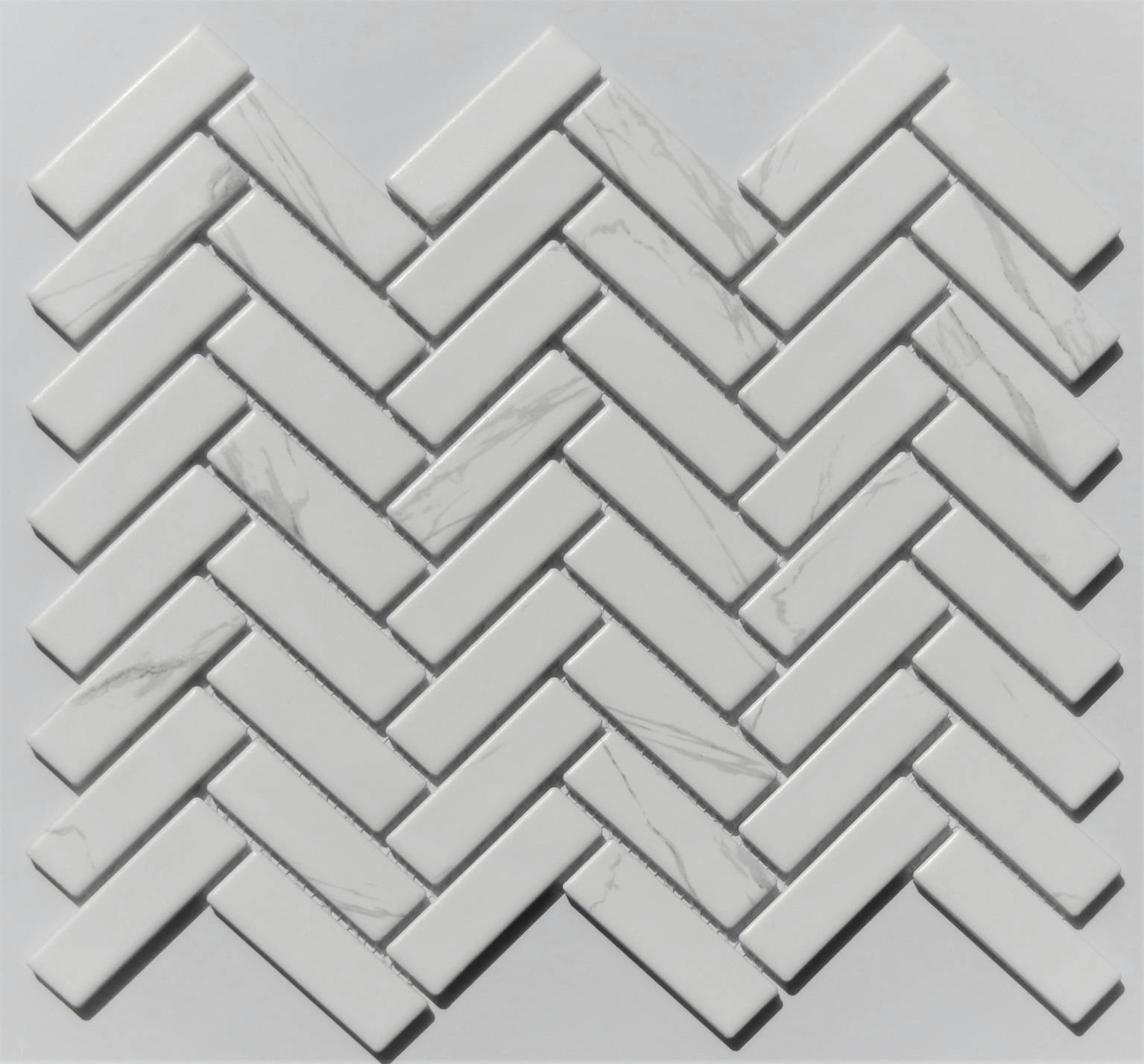 Carrara Herringbone | Stones And More | Finest selection of Mosaics, Glass, Tile and Stone